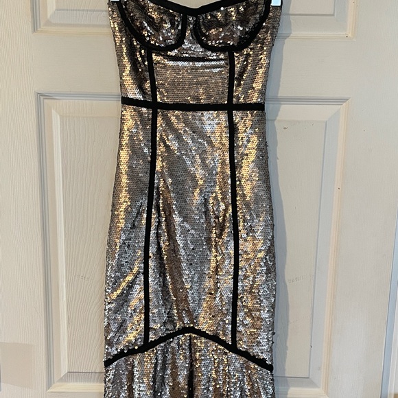 Fashion Nova Dresses & Skirts - Fashion Nova  Size XS Strapless Silver Sequin Dress. New withTag.